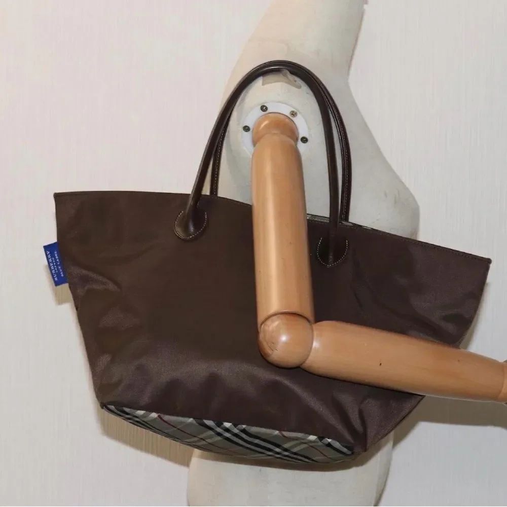 Authentic Burberry Nova Check Blue Label Tote Nylon Bag.(EUC)